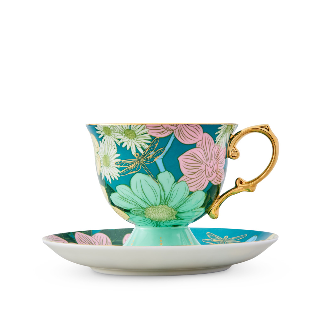 Enchanted Cup & Saucer Turquoise image number 1