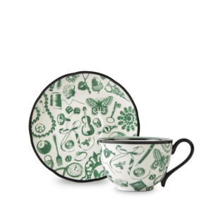 Curios Cup & Saucer Emerald