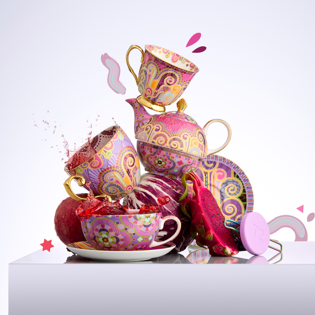 Palazzo Tall Cup & Saucer Purple Cup & Saucer Sets | T2 Tea NZ