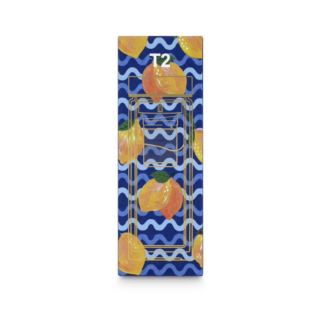 T2 Boxed Double Walled Glass Flask Lemons image number 3