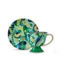 Lollapalooza Cup & Saucer Emerald