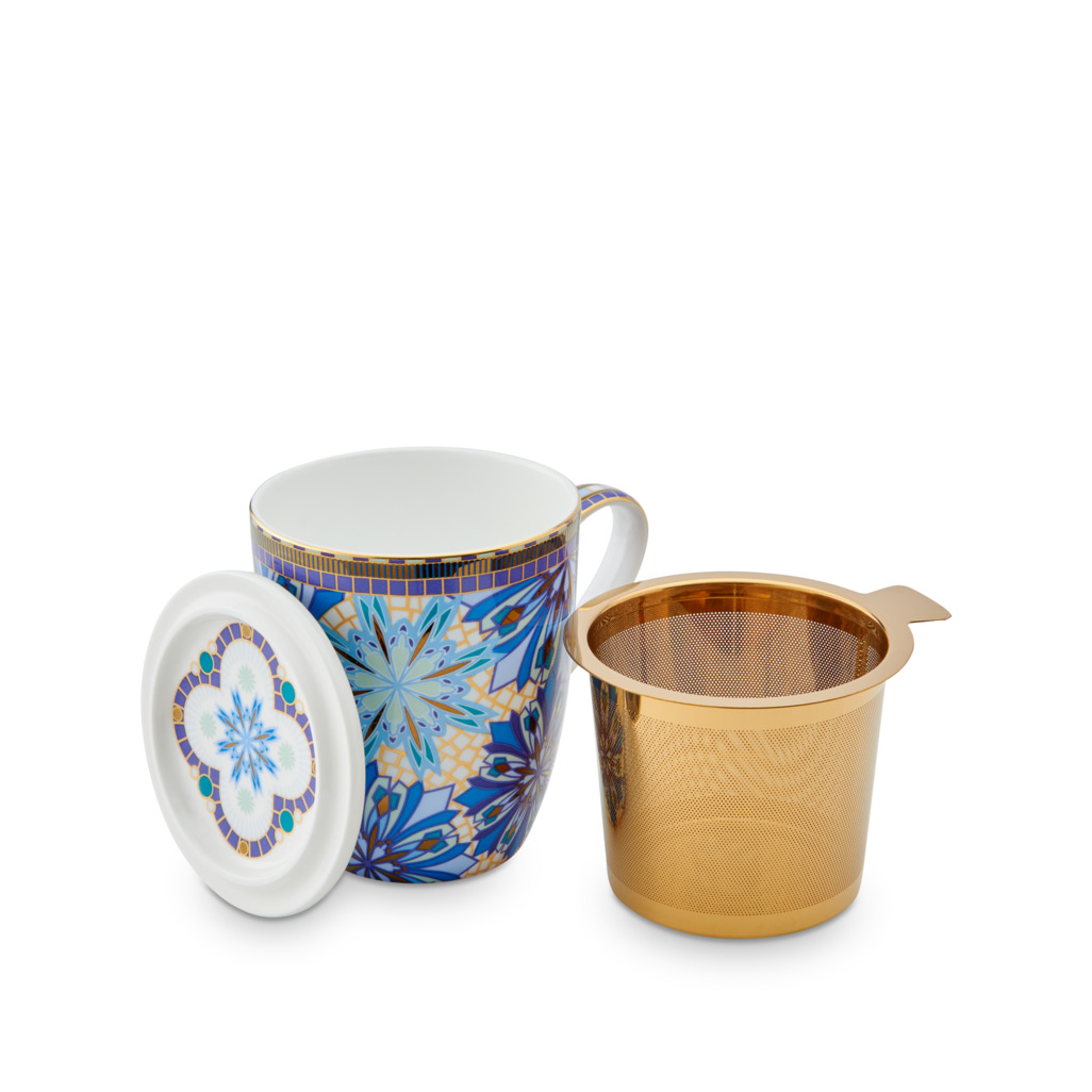 Boxed Palazzo Mug With Infuser Sky image number 2