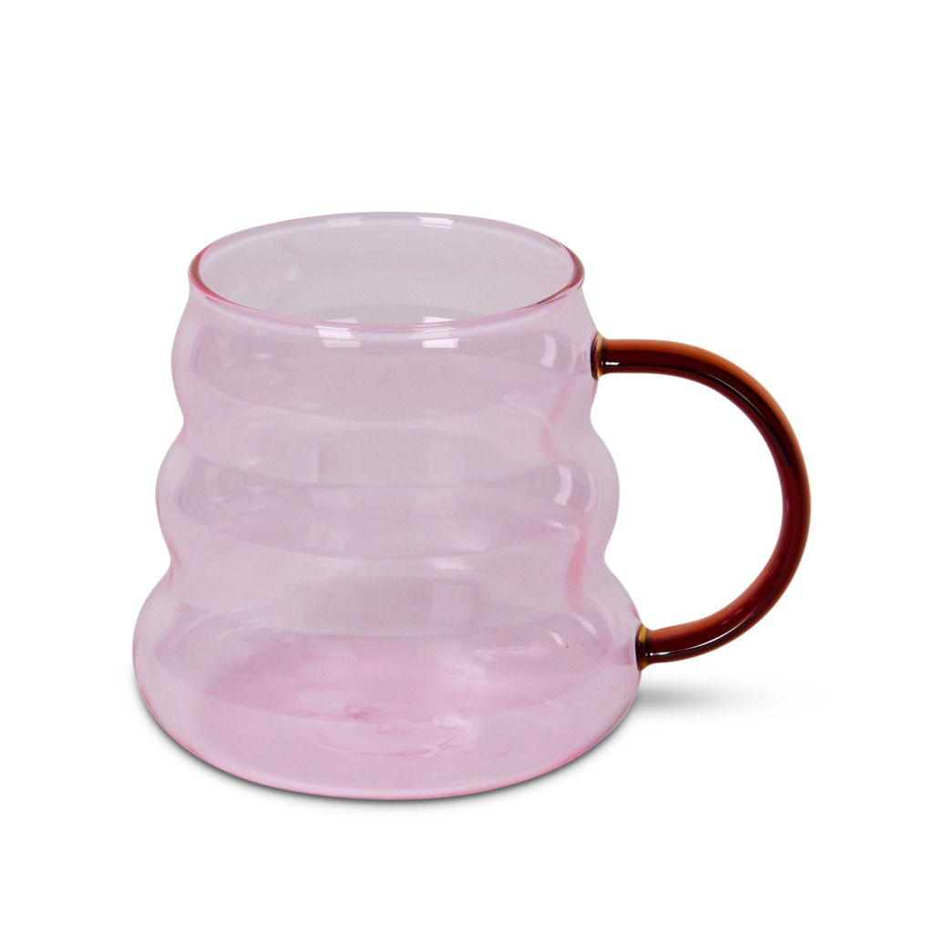 Bubble Glass Mug Pink | T2