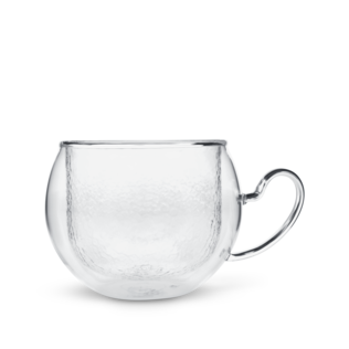 Hammered Glass Double Wall Mug
