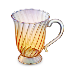 Valentina Glass Pretty Mug Peach