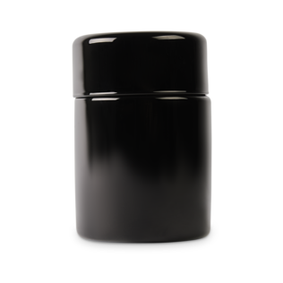 Glass Storage Jar Black