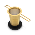 Basket Infuser Gold Matte Black Lid image number 2