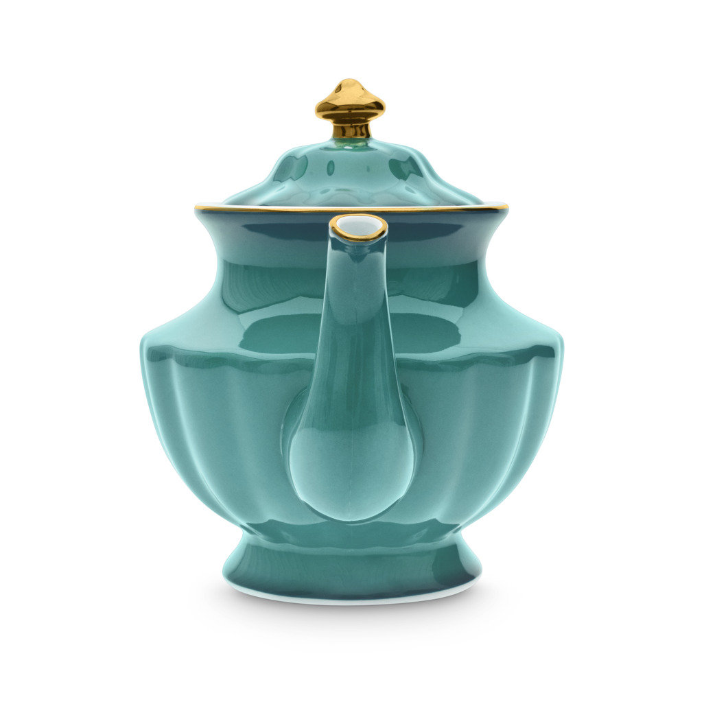 Ombre Opulence Tall Teapot Peacock image number 3