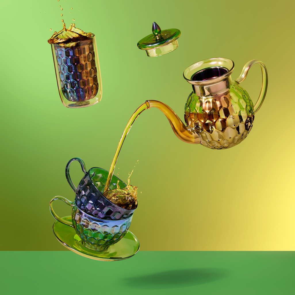 Dazzling Diamonds Double Walled Glass Tumbler Midnight 300Ml image number 5