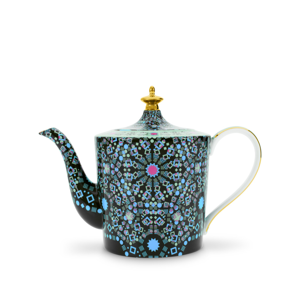 Moroccan Tealeidoscope Black Teapot Large image number 0