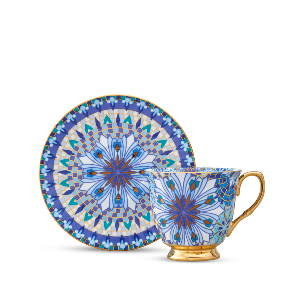 Palazzo Tall Cup & Saucer Sky Cup & Saucer Sets | T2 Tea FM