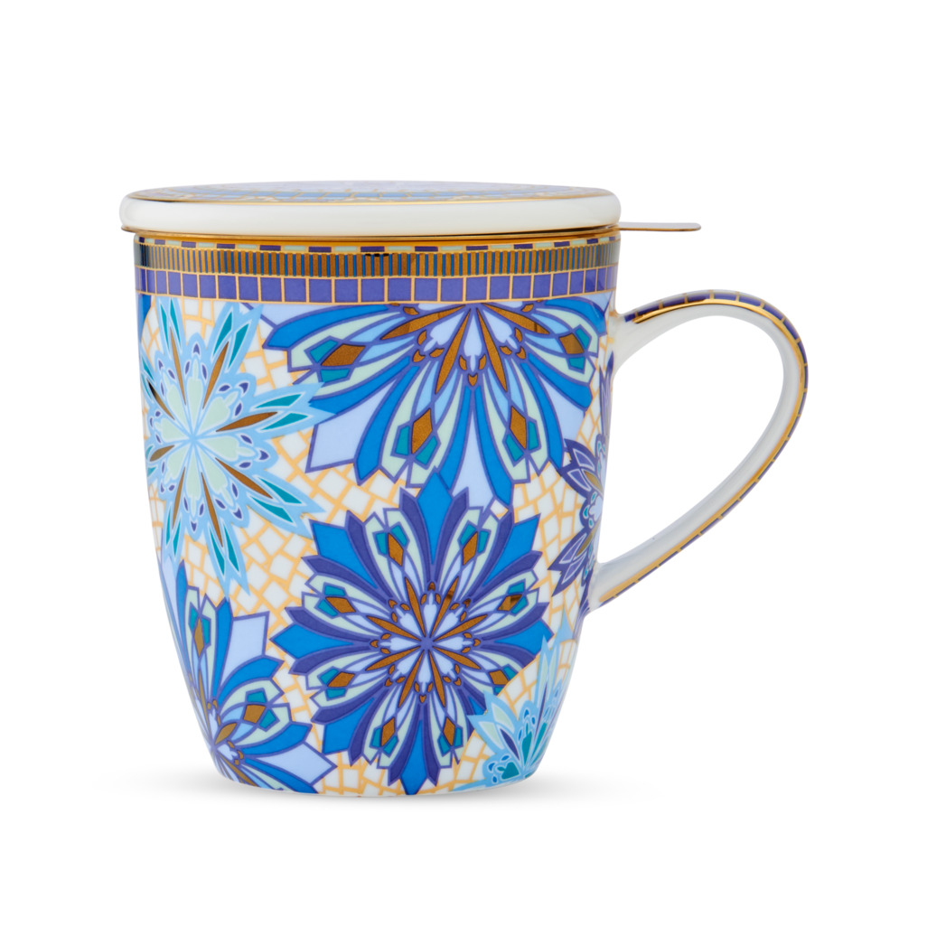 Boxed Palazzo Mug With Infuser Sky image number 0