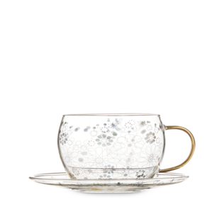 Bee Moroccan Glass Cup & Saucer