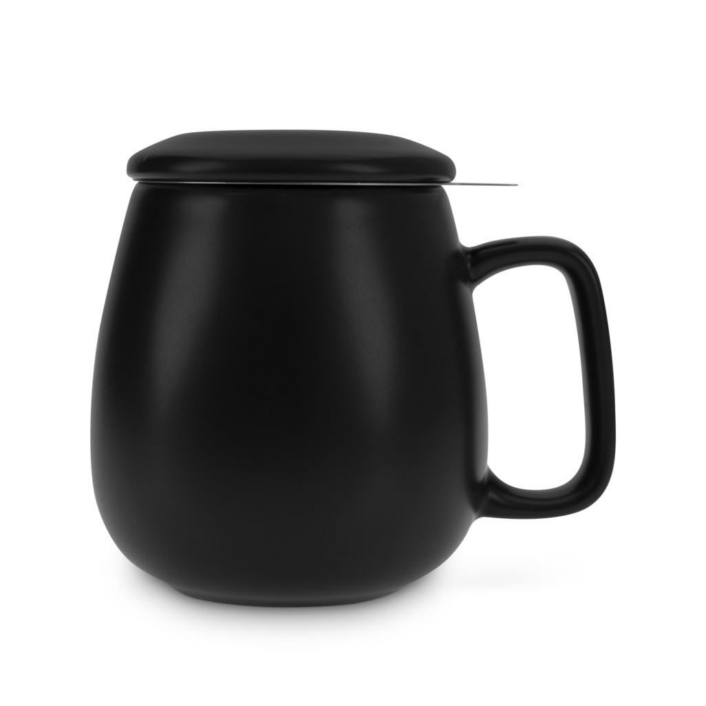 T2 Teaset Hugo Black Mug with Infuser Tea Mugs with Infusers T2