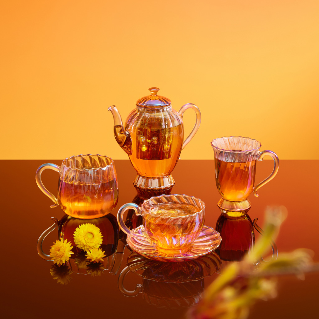 Valentina Glass Teapot Peach image number 6