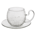 Hammered Glass Cup And Saucer image number 0