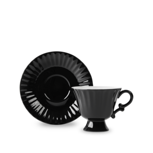 Ancora Cup & Saucer Black