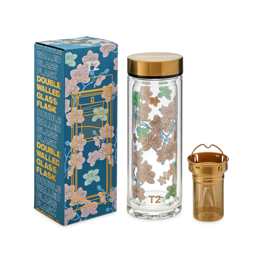 T2 Boxed Double Wall Glass Flask Enchanted image number 1