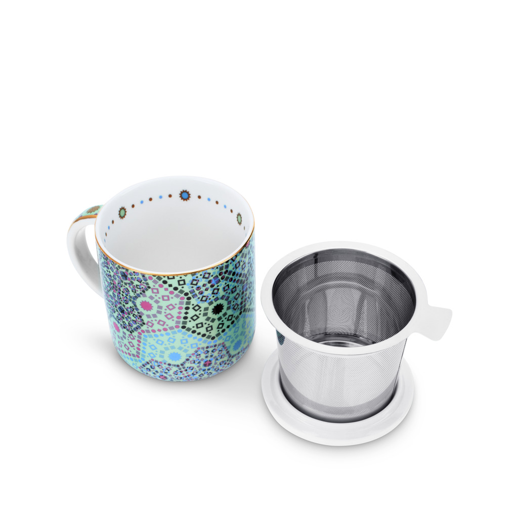 Moroccan Tealeidoscope Aqua Mug With Infuser image number 3