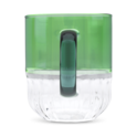 Colour Splice Glass Mug - Green/Blue image number 2