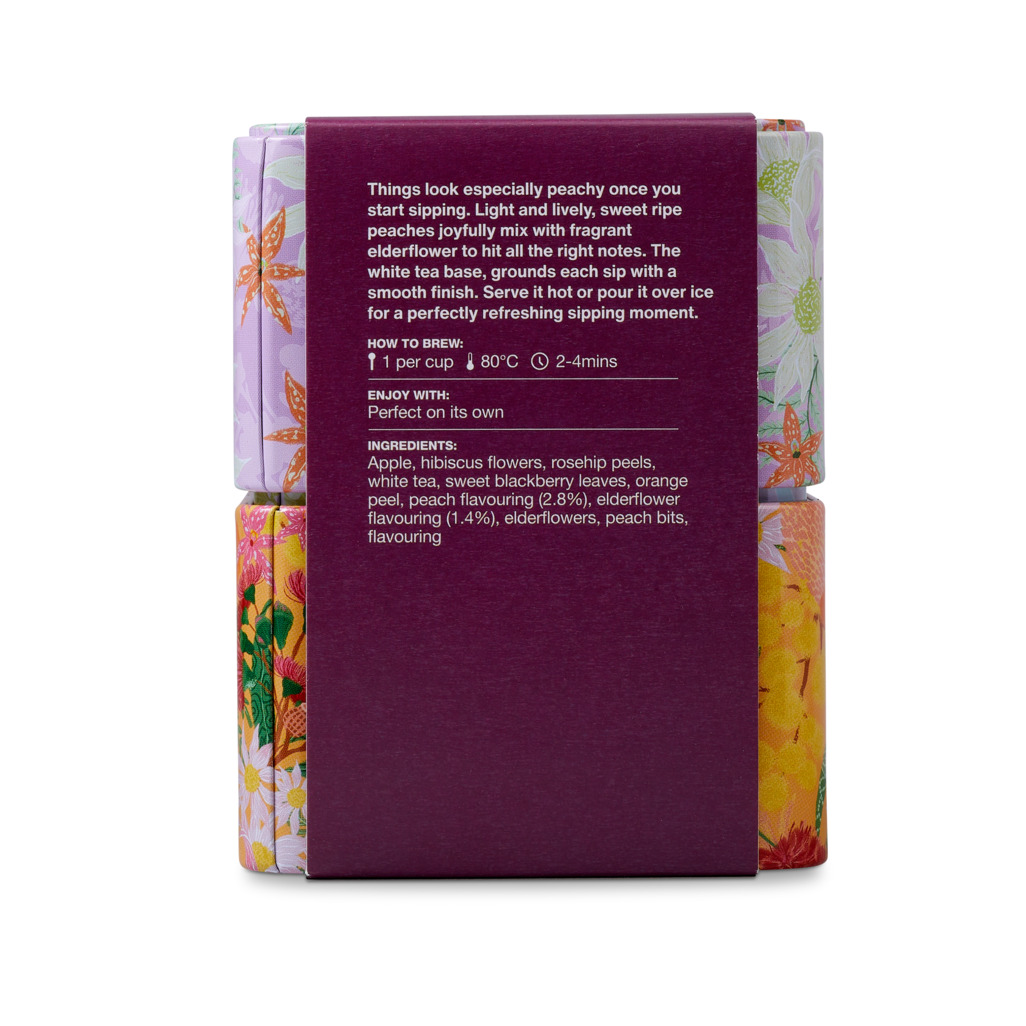 Elderflower Peach Loose Leaf Tin 100g image number 3