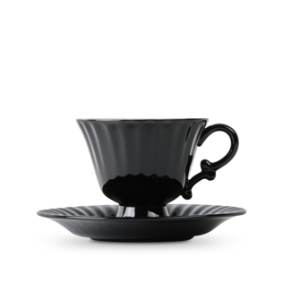 Ancora Cup & Saucer Black