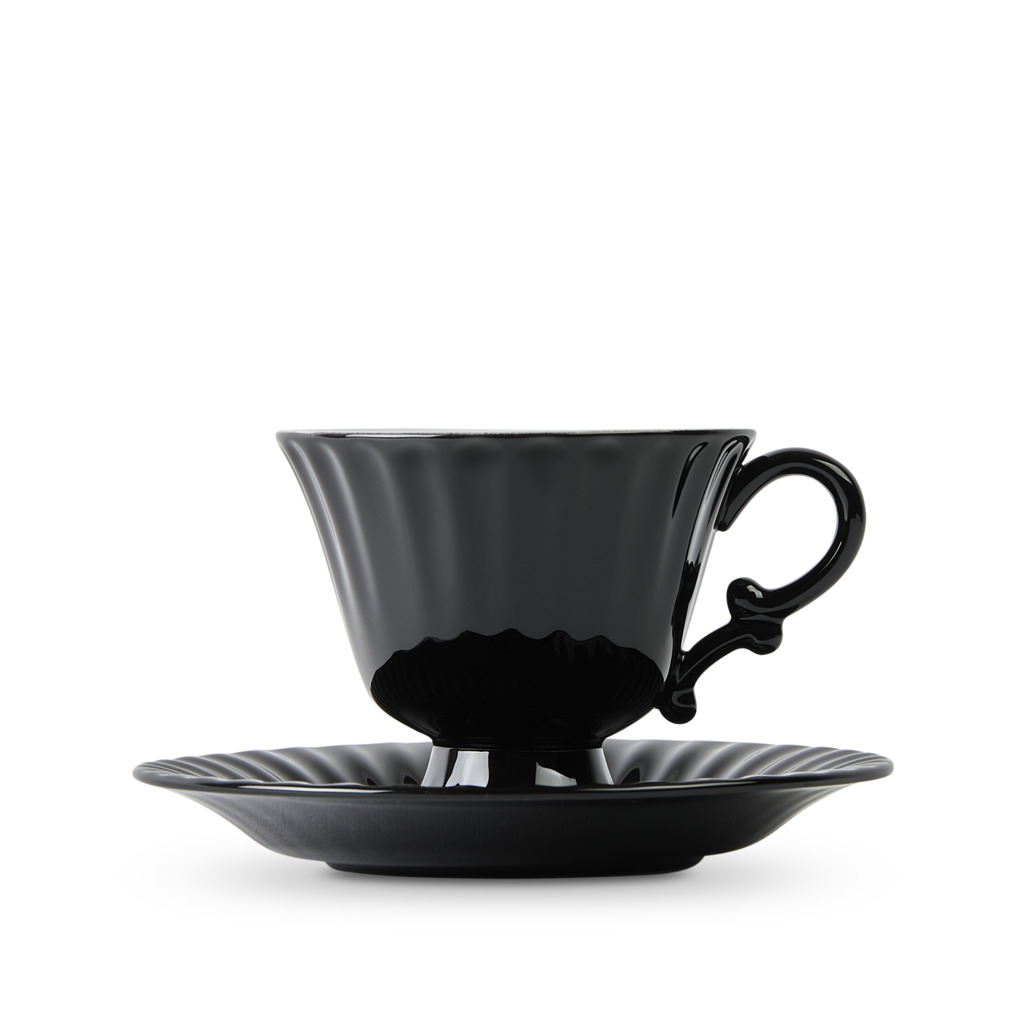 Ancora Cup & Saucer Black image number 1