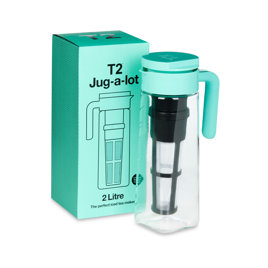 T2 Tea Jug-A-Lot Carafe à thé glacé 2 l Noir avec infuseur amovible sans BPA