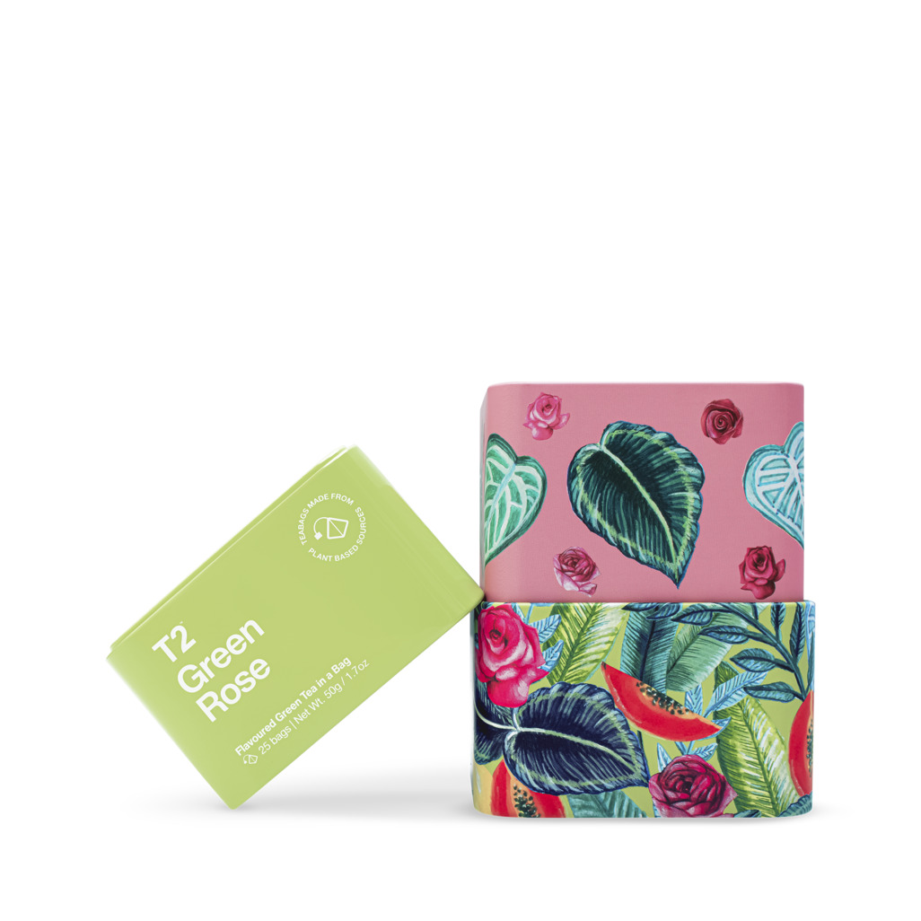 Green Rose Tea Bag Icon Tin 25 pack image number 3