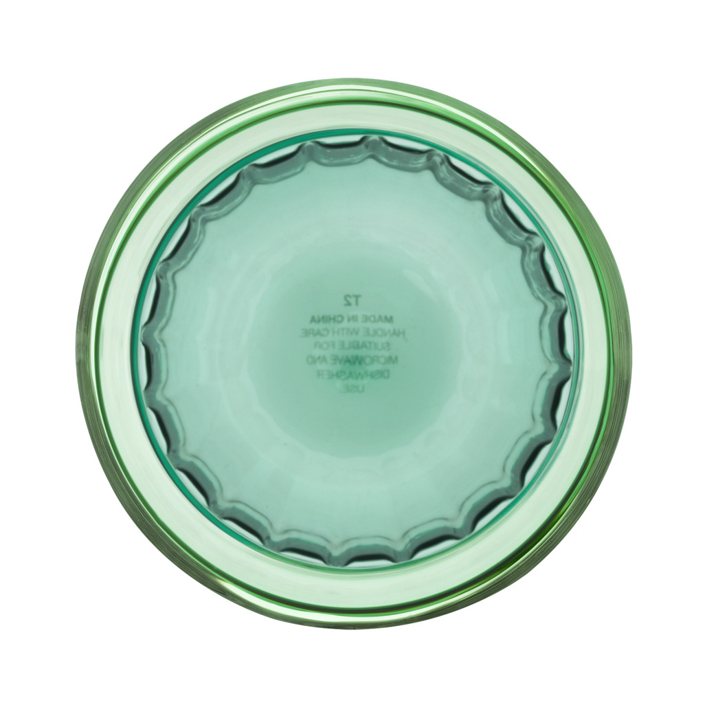 Colour Splice Glass Tumbler Short - Green/Blue image number 3