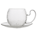 Hammered Glass Cup And Saucer image number 1