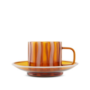 Mimi Cup & Saucer Amber
