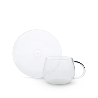 Classier Glassier Glass Cup & Saucer