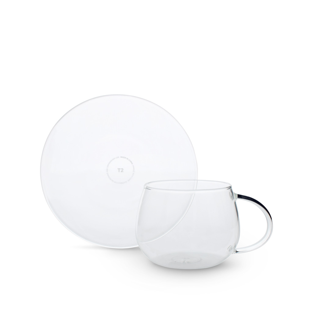 Classier Glassier Glass Cup & Saucer image number 0