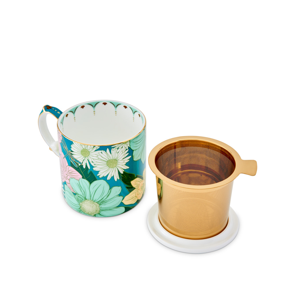 Boxed Enchanted Mug With Infuser Turquoise image number 4