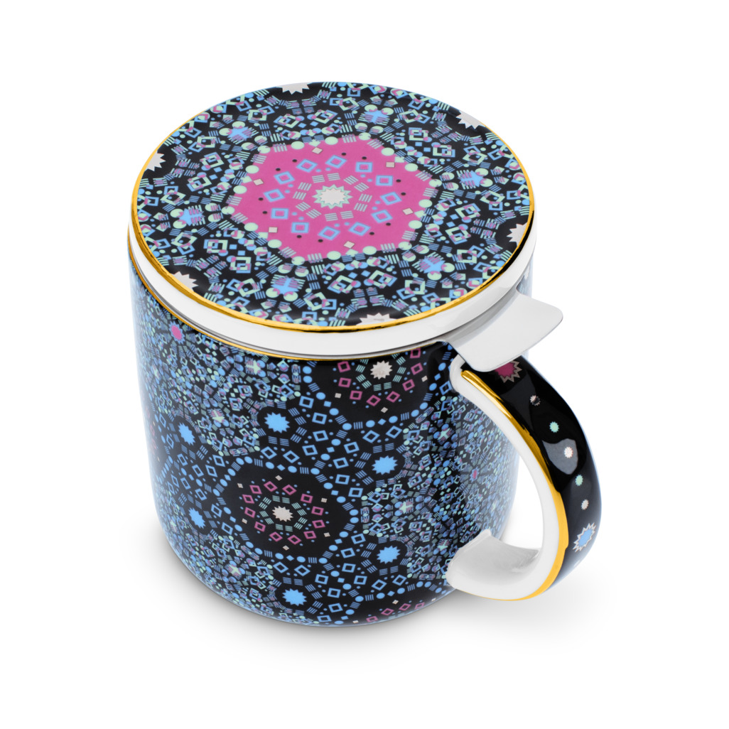 Moroccan Tealeidoscope Black Mug with Infuser image number 4
