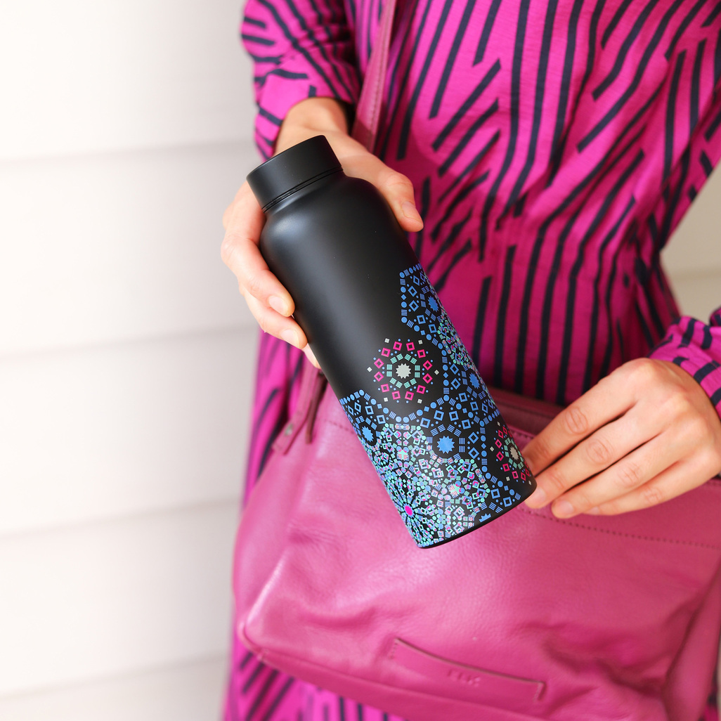 T2 Stainless Steel Flask Moroccan Tealeidoscope Black image number 4