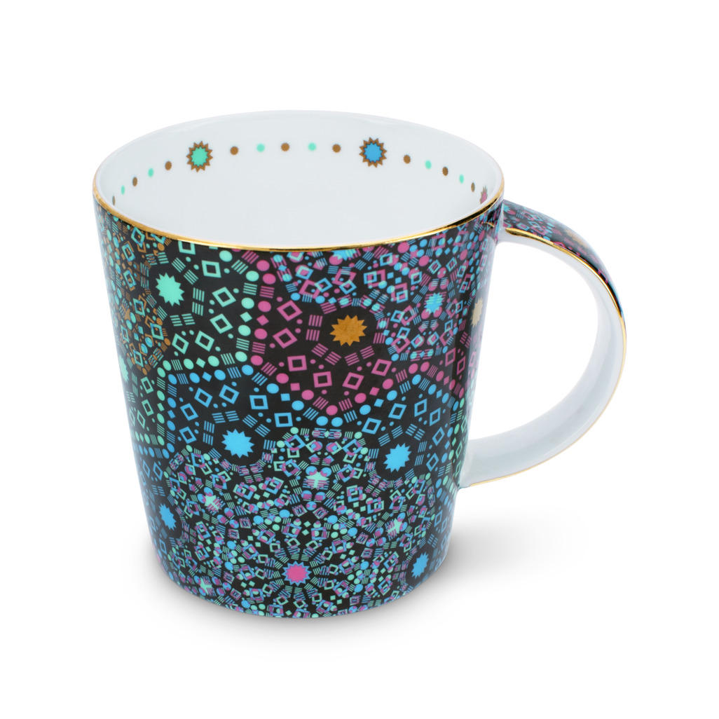 Moroccan Tealeidoscope Black Generous Mug image number 0