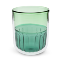 Colour Splice Glass Tumbler Short - Green/Blue image number 0