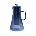 Ribbed Glass Jug Blue image number 0