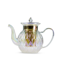 Droplet Delight Teapot Clear Pearl image number 0