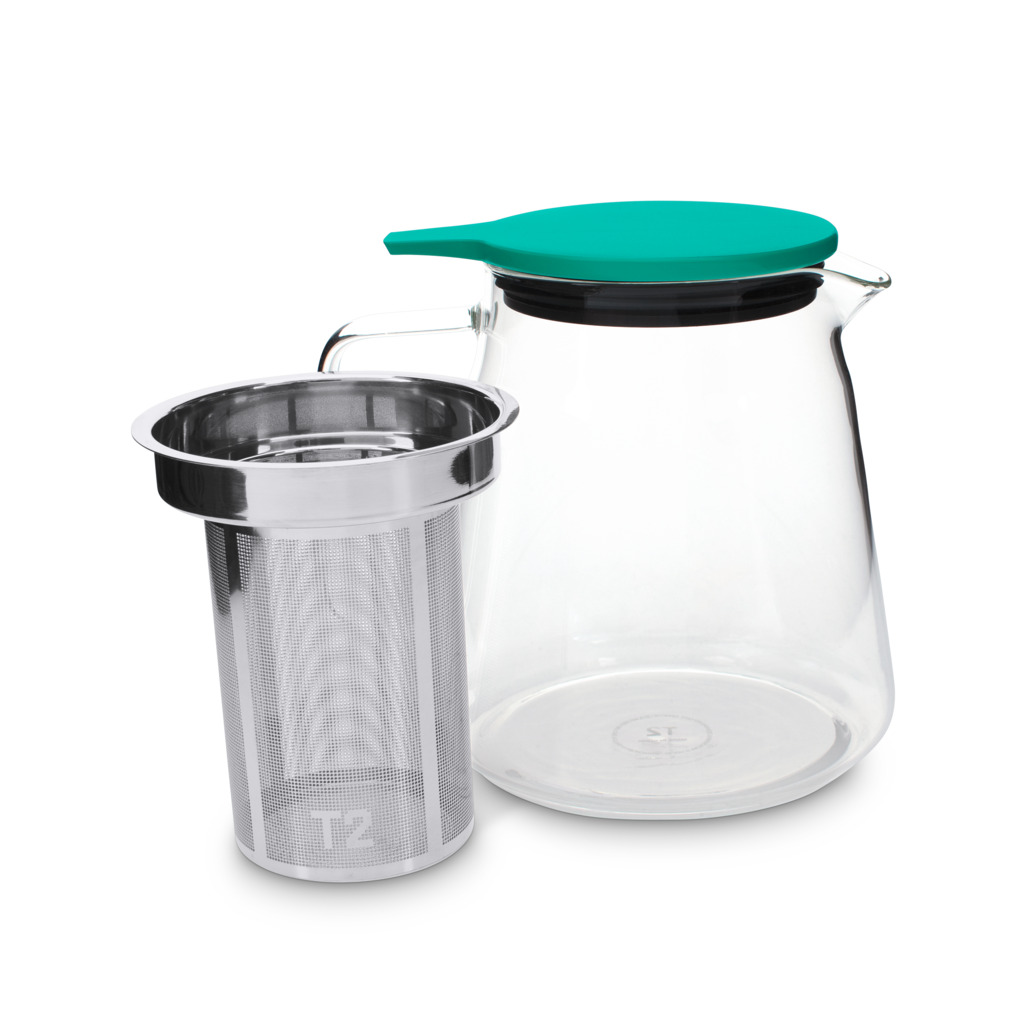 T2 Teaset Glass Aqua Teapot Large image number 1