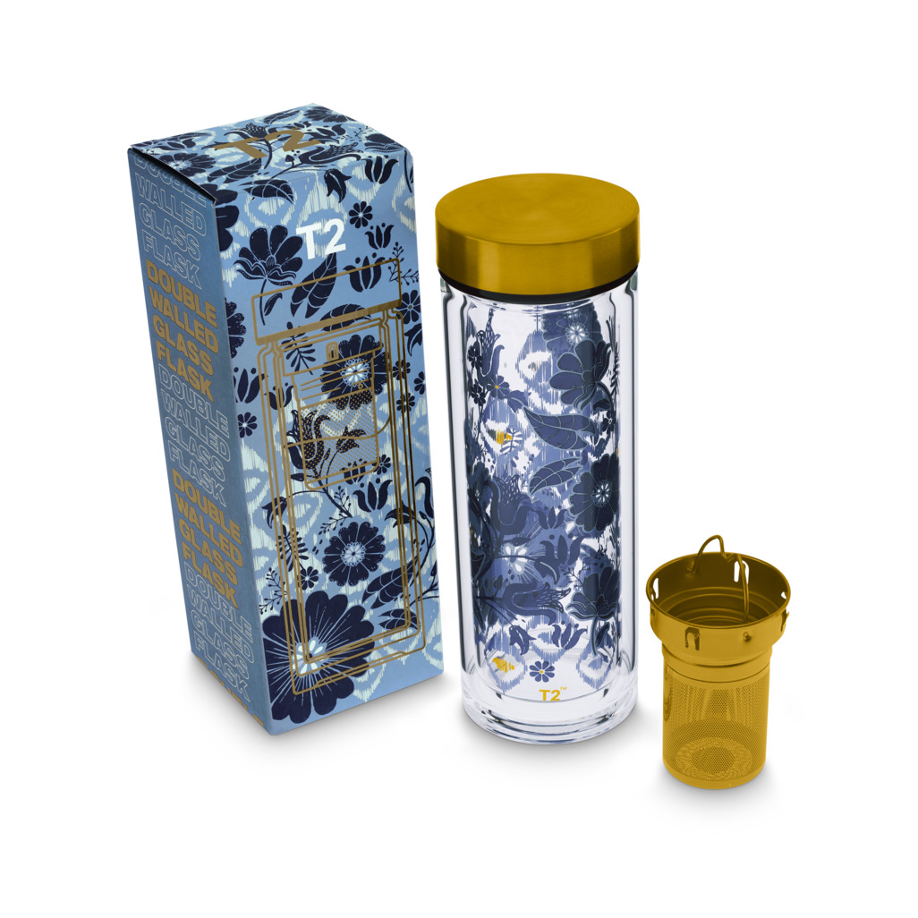 T2 Boxed Double Walled Glass Flask Marigold Soul image number 1