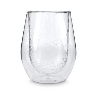 Hammered Clear Double Wall Glass