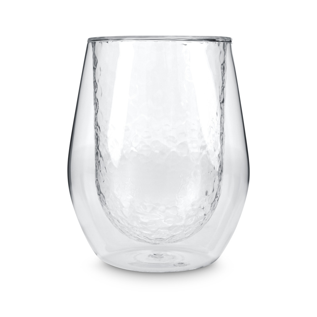 Hammered Clear Double Wall Glass image number 1