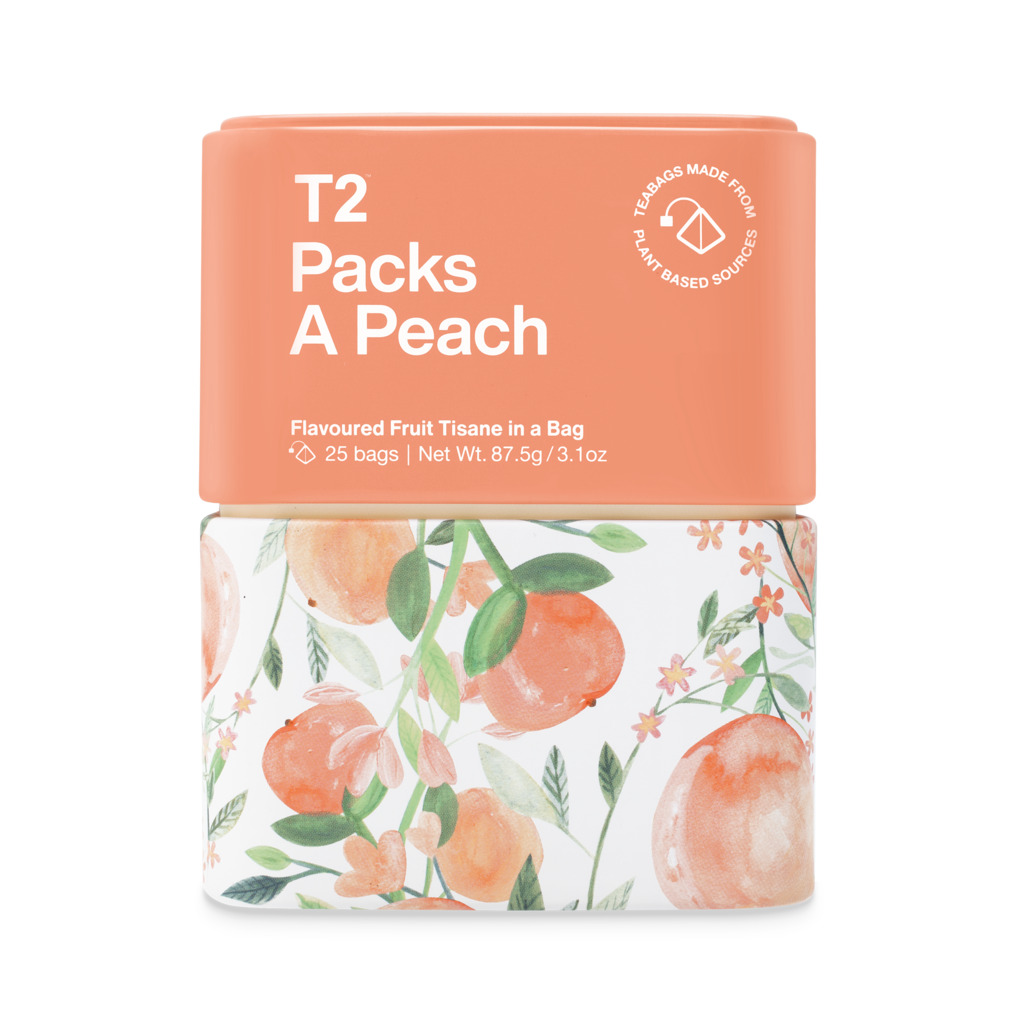 Packs a Peach Tea Bag Icon Tin 25 pack image number 2