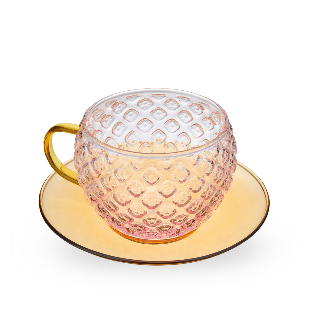 Calypso Crush Glass Cup & Saucer image number 4