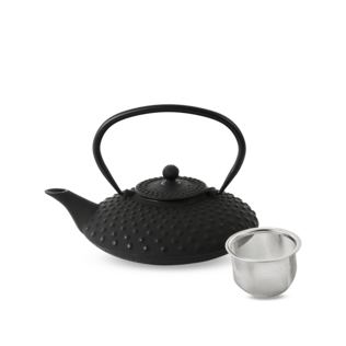 Cast Iron Teapot Hobnail Large Black 800ml