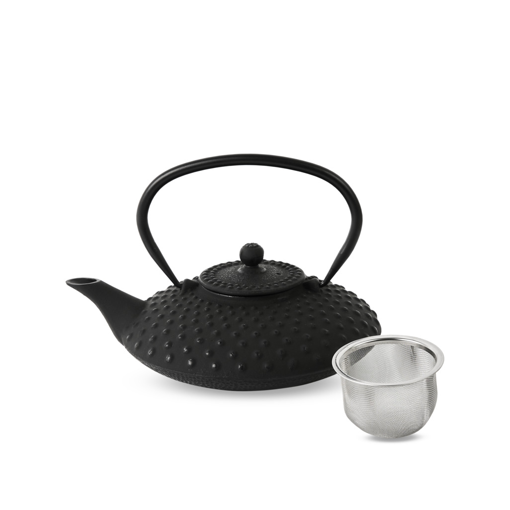 Cast Iron Teapot Hobnail Large Black 800ml image number 1