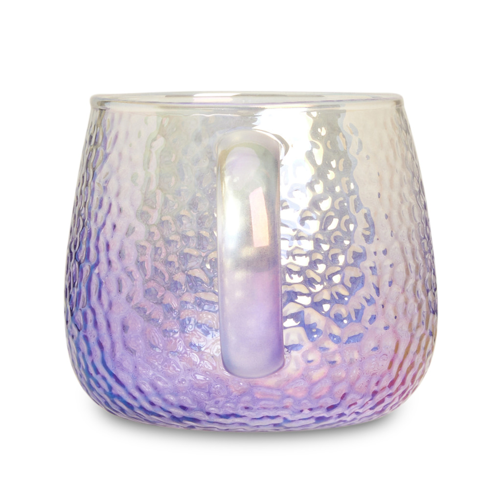 Lilac Hammered Glass Mug image number 3